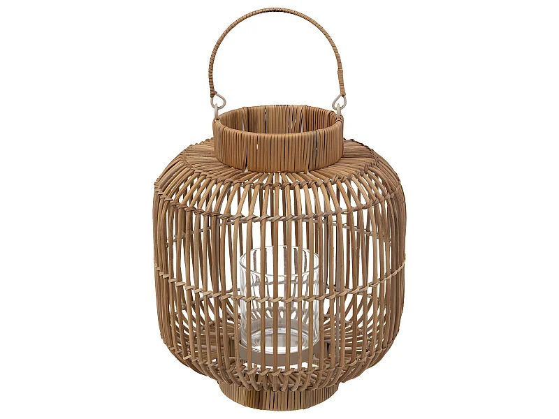 Lanterne Design en Rotin "Alicante" 31cm Beige