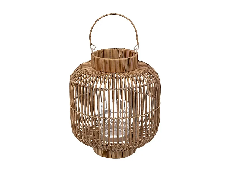 Lanterne Design en Rotin "Alicante" 31cm Beige