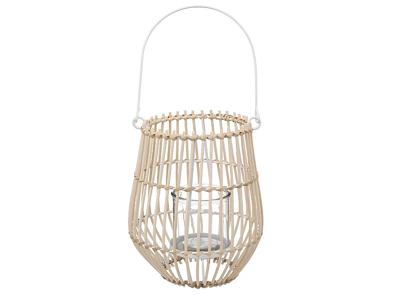 Lanterne Déco en Rotin "Malino" 21cm Beige