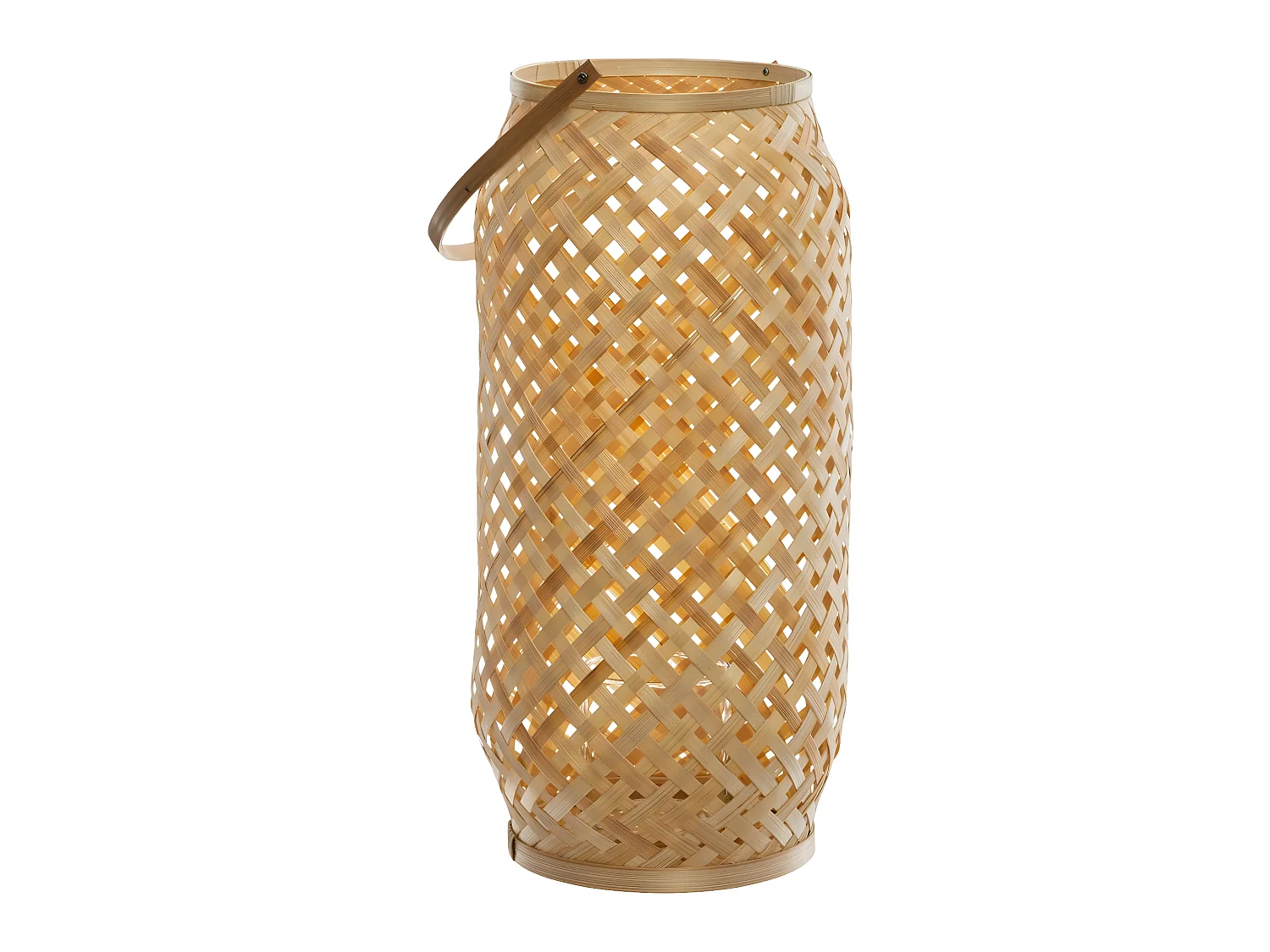 Lot de 3 Lanternes Bambou "Cross" 52cm Naturel