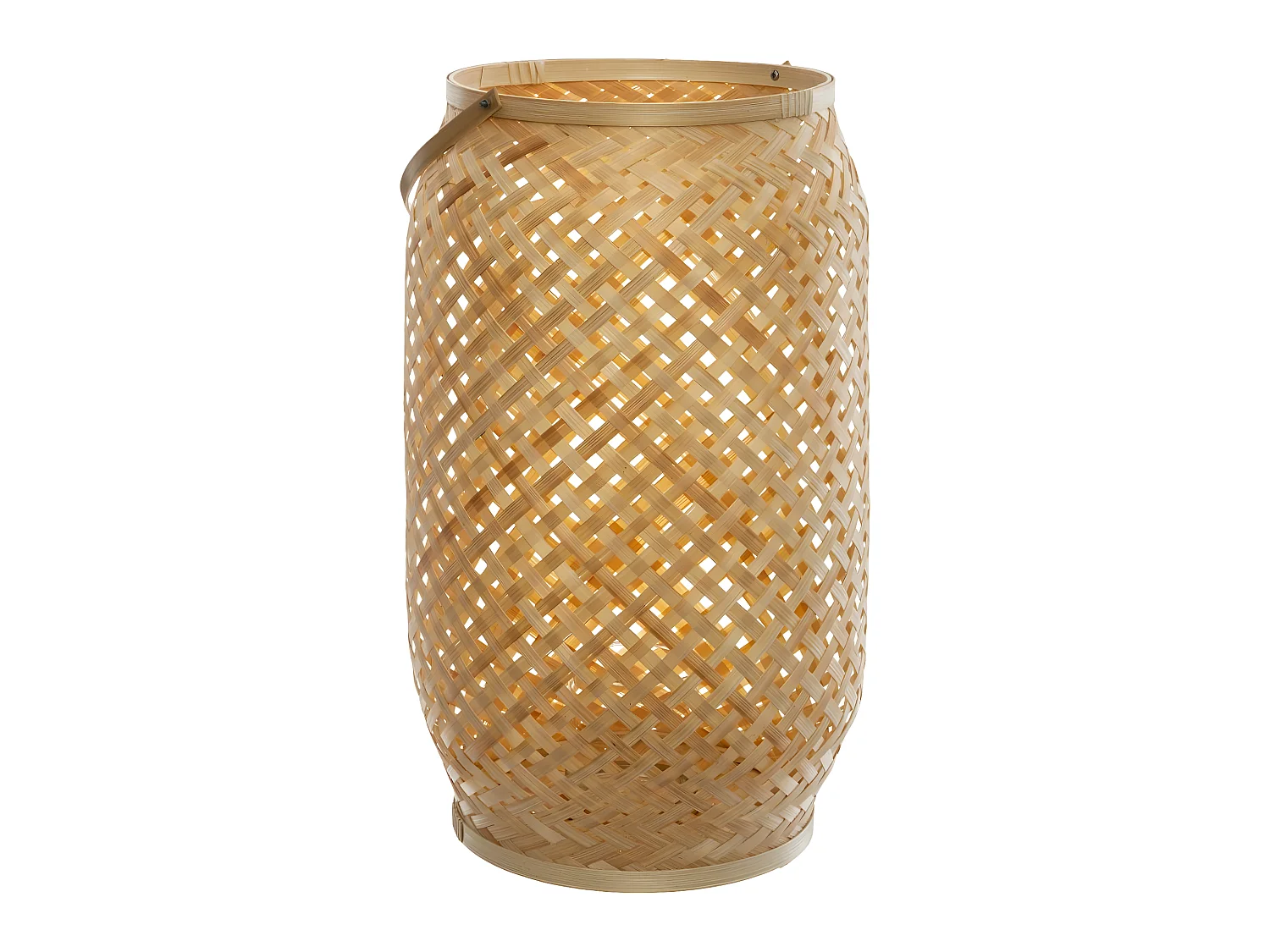 Lot de 3 Lanternes Bambou "Cross" 52cm Naturel