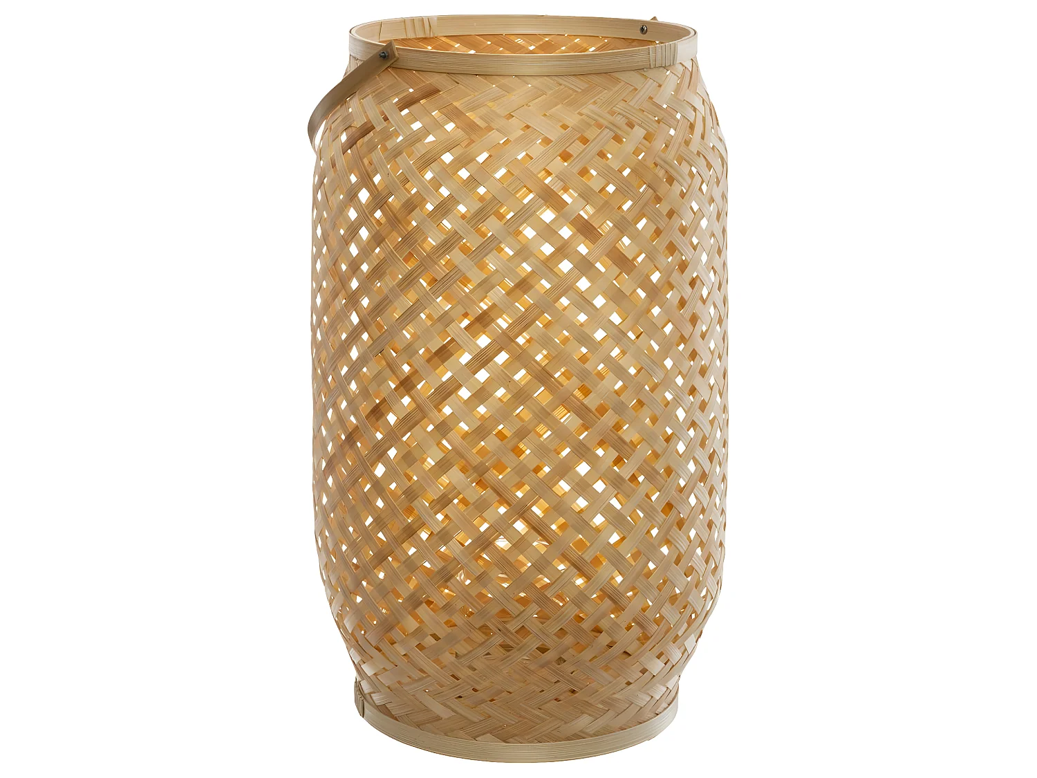 Lot de 3 Lanternes Bambou "Cross" 52cm Naturel