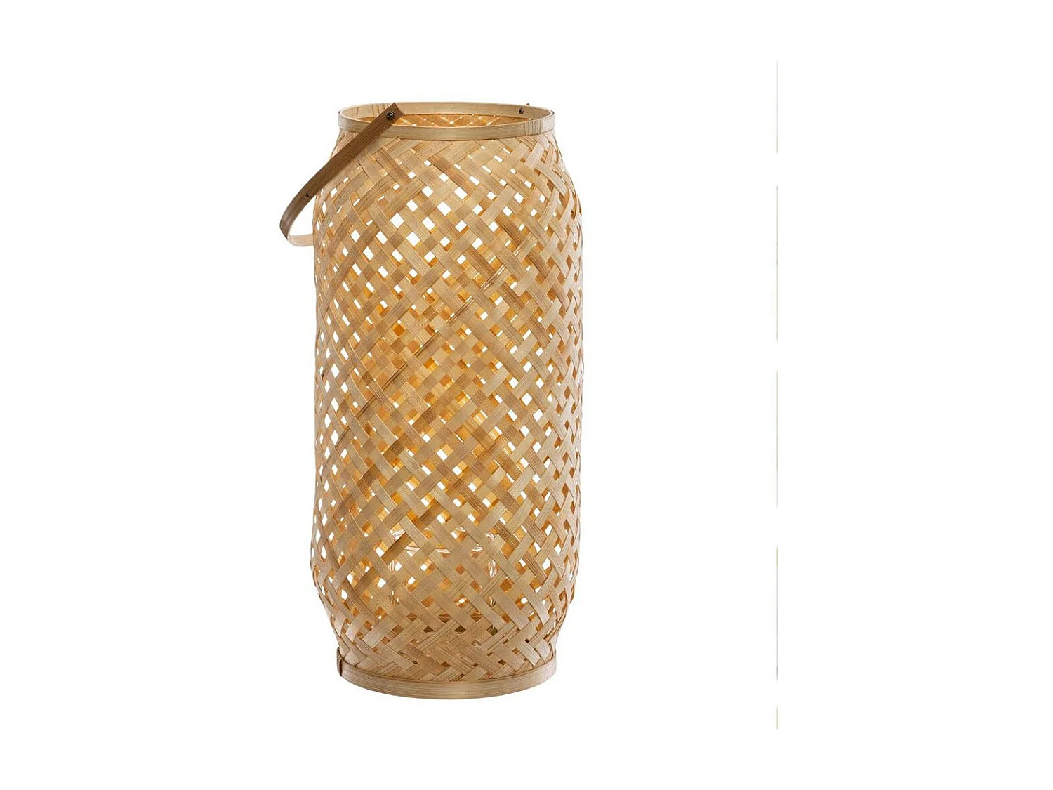 Lot de 3 Lanternes Bambou "Cross" 52cm Naturel