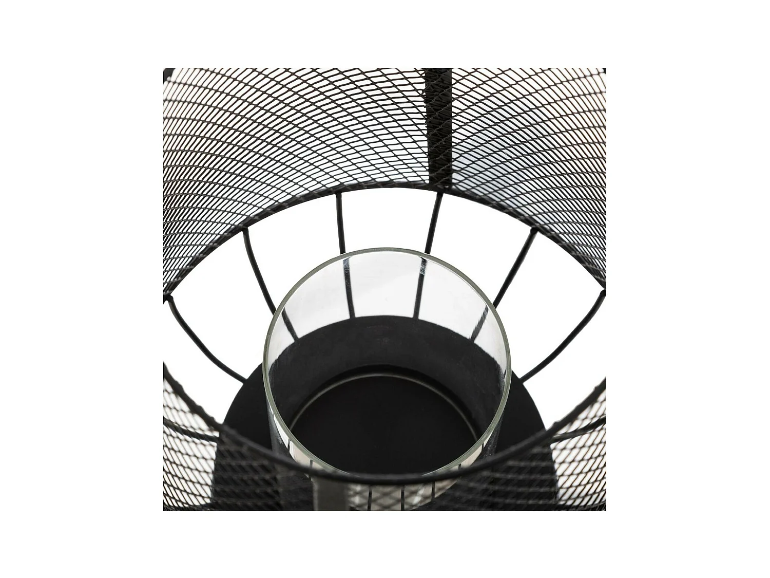 Lanterne Design en Métal "Résille" 43cm Noir