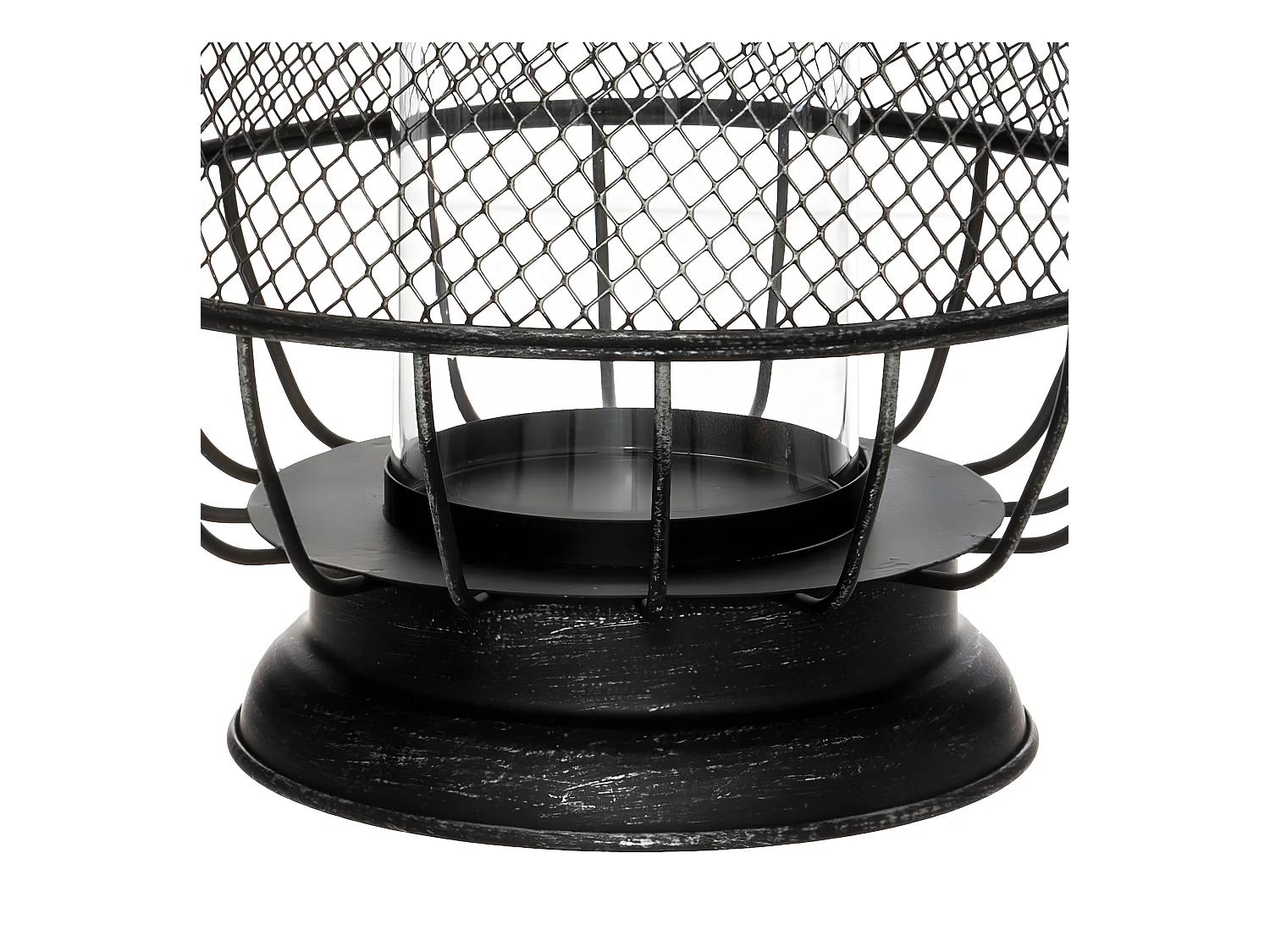 Lanterne Design en Métal "Résille" 43cm Noir