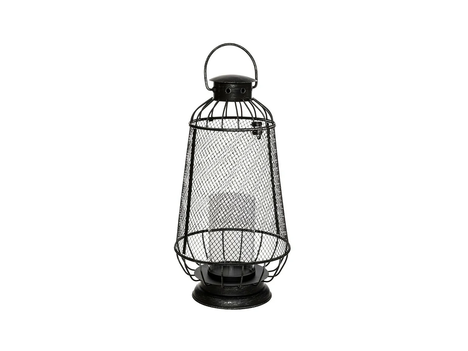 Lanterne Design en Métal "Résille" 43cm Noir
