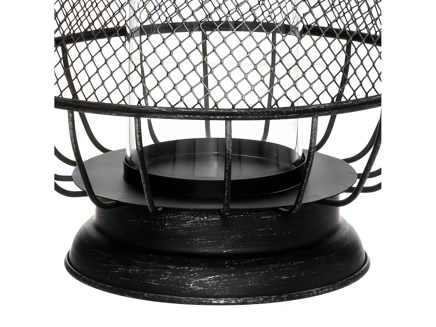 Lanterne Design en Métal "Résille" 43cm Noir