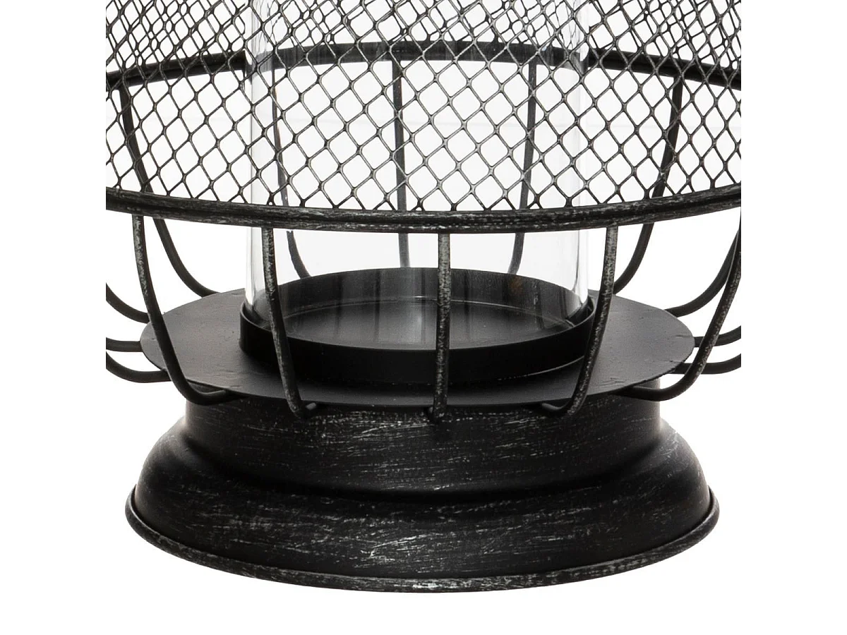 Lanterne Design en Métal "Résille" 43cm Noir