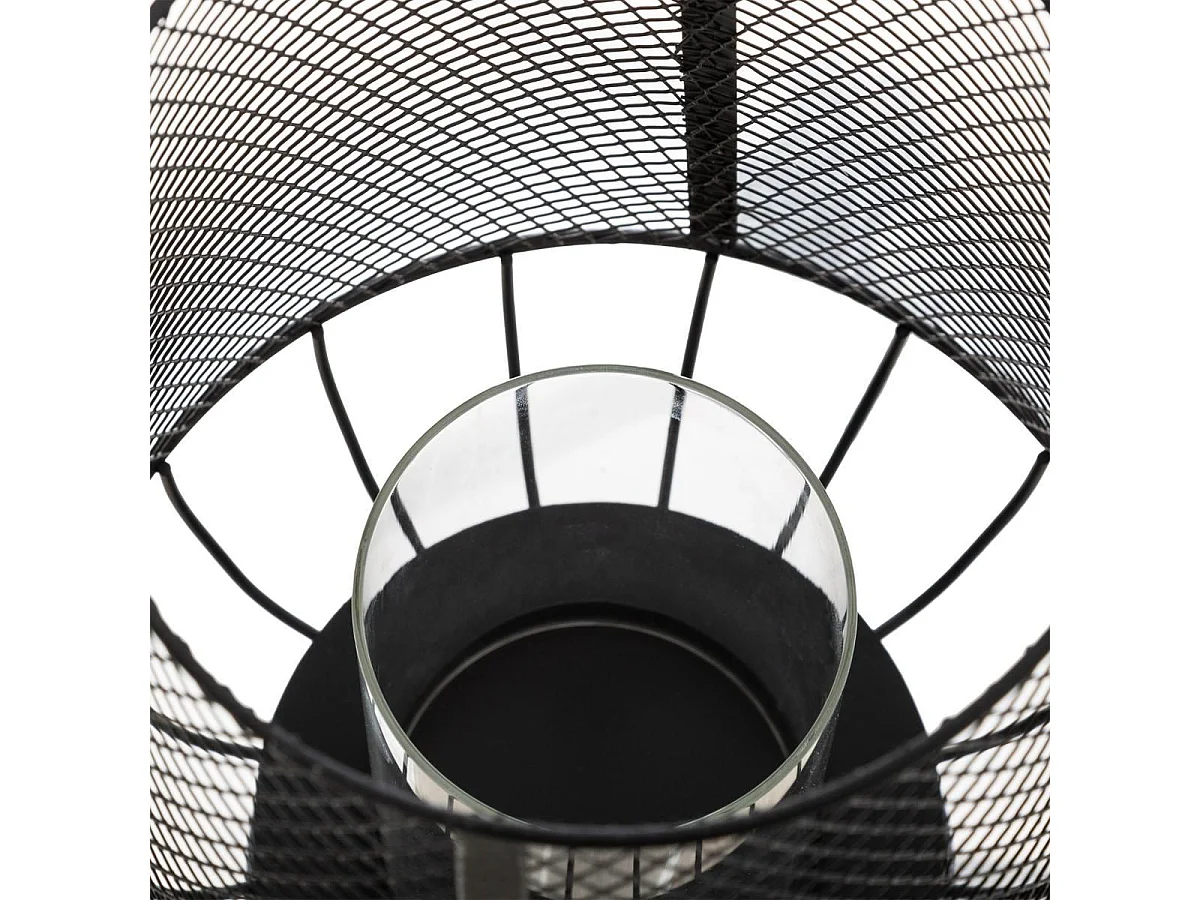 Lanterne Design en Métal "Résille" 43cm Noir