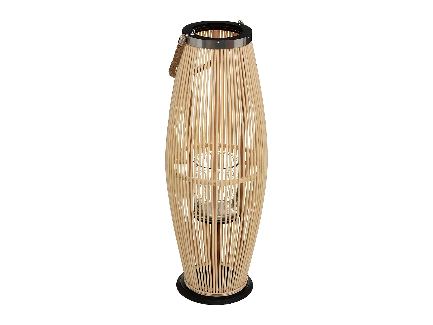 Lanterne Déco en Bambou "Fit" 72cm Naturel