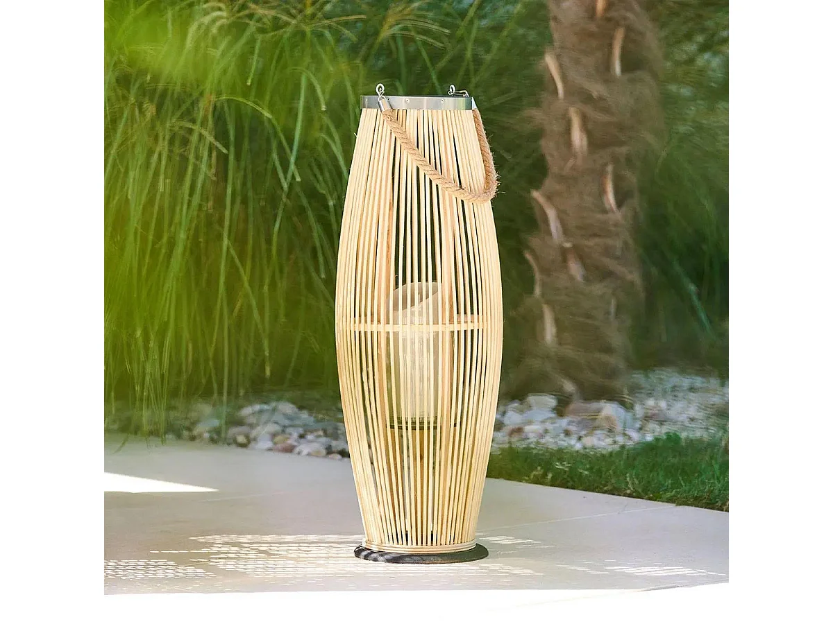 Lanterne Déco en Bambou "Fit" 72cm Naturel