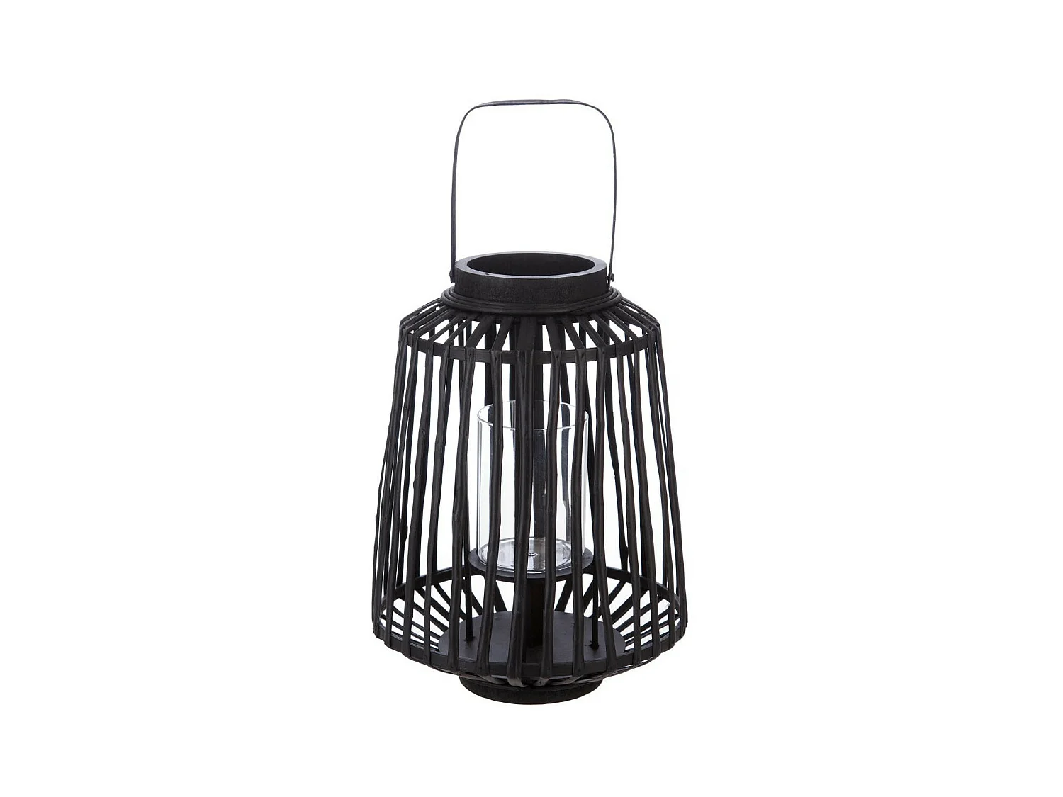 Lanterne Design "Rattan" 35cm Noir