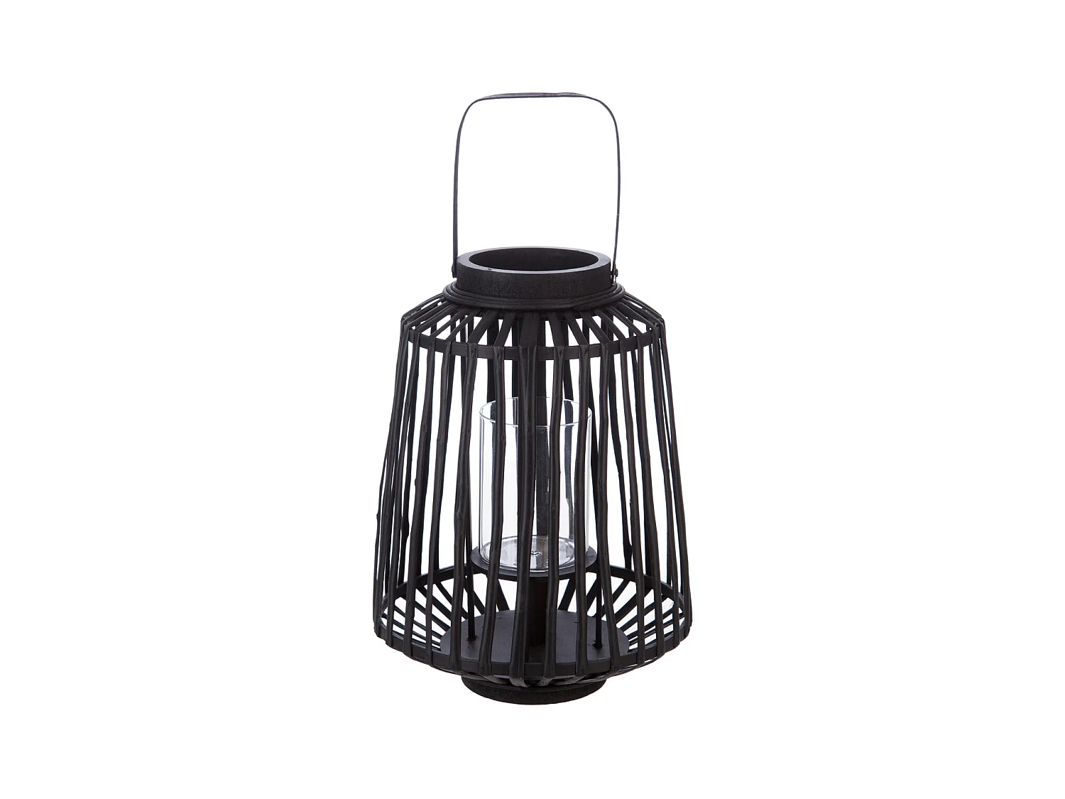 Lanterne Design "Rattan" 35cm Noir
