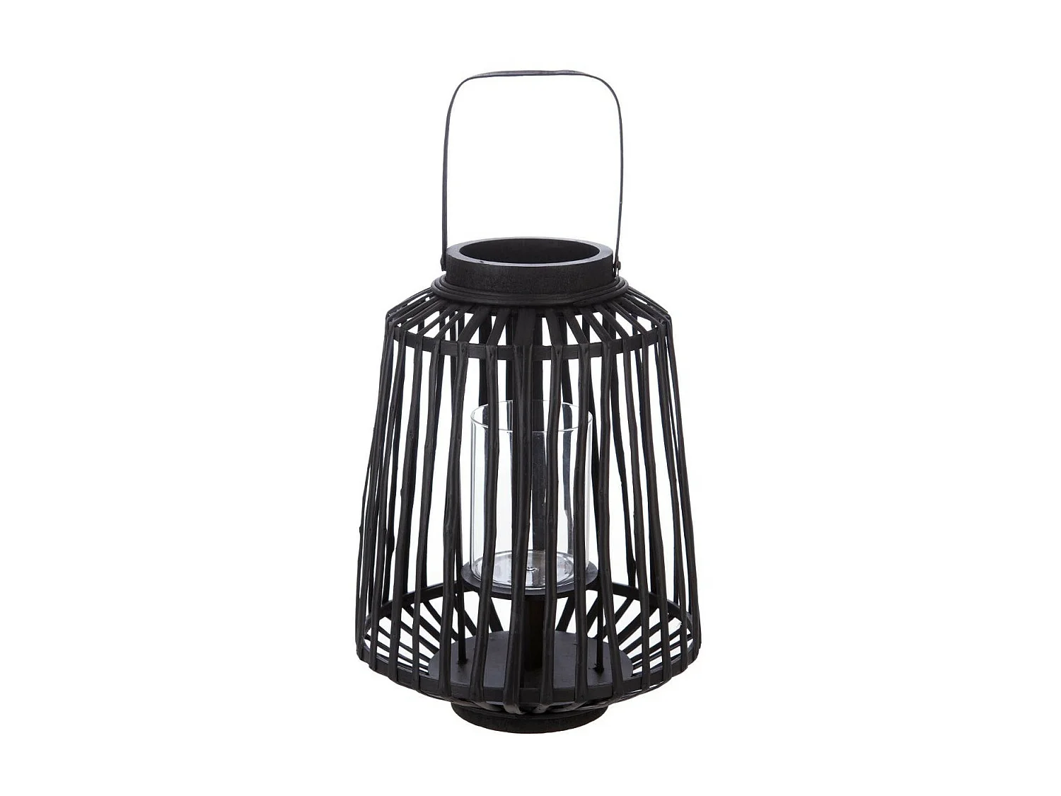 Lanterne Design "Rattan" 35cm Noir