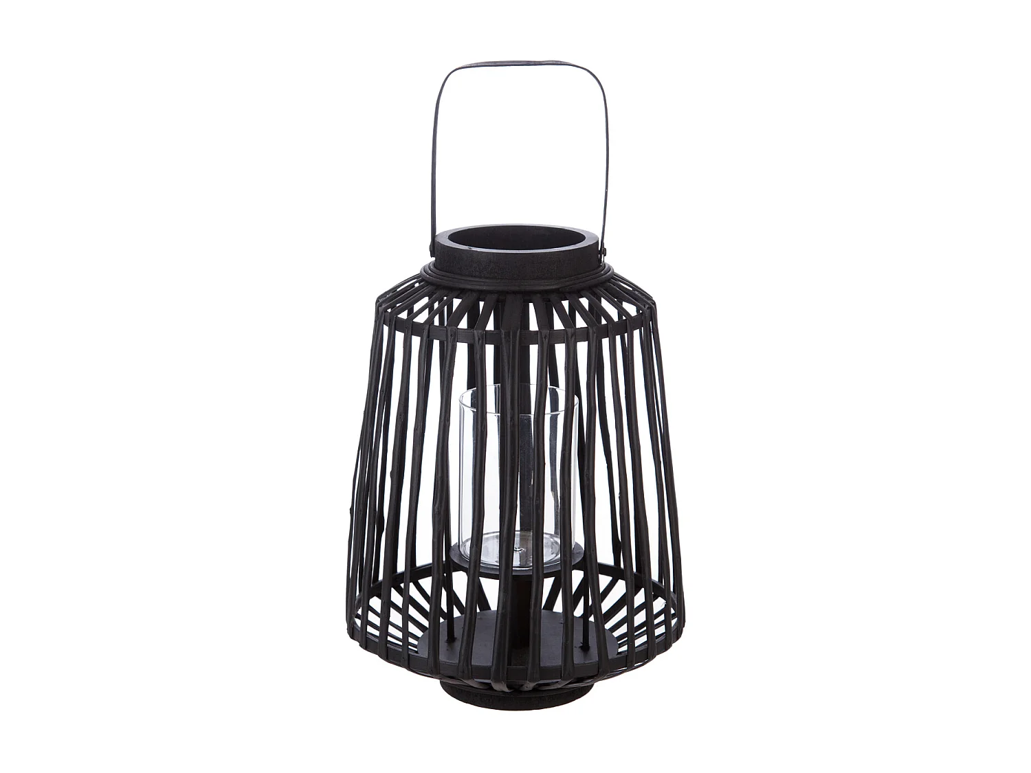 Lanterne Design "Rattan" 35cm Noir