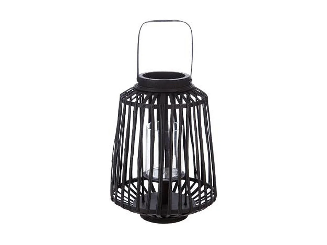 Lanterne Design "Rattan" 35cm Noir