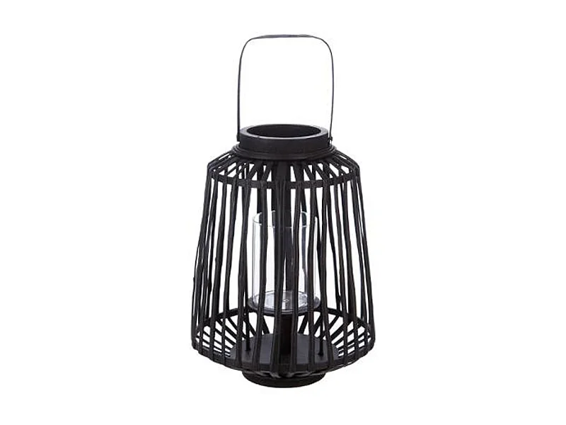 Lanterne Design "Rattan" 35cm Noir
