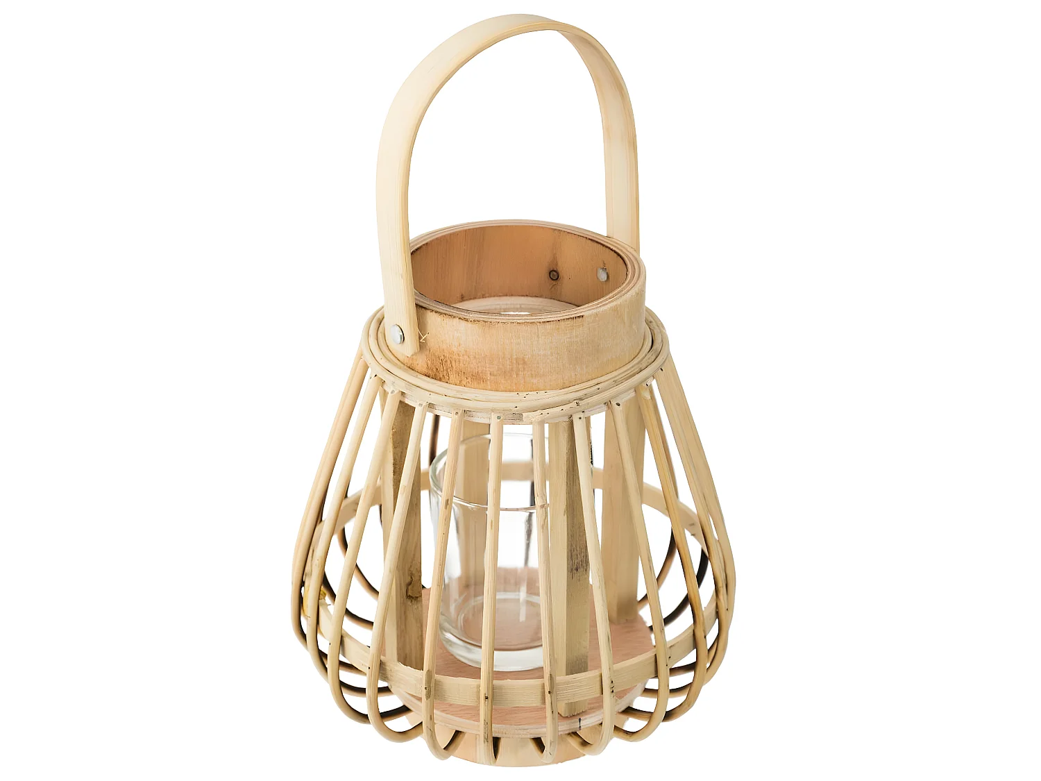 Lanterne en Bambou "Haite" 16cm Naturel