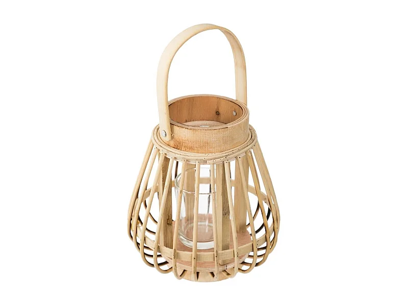 Lanterne en Bambou "Haite" 16cm Naturel