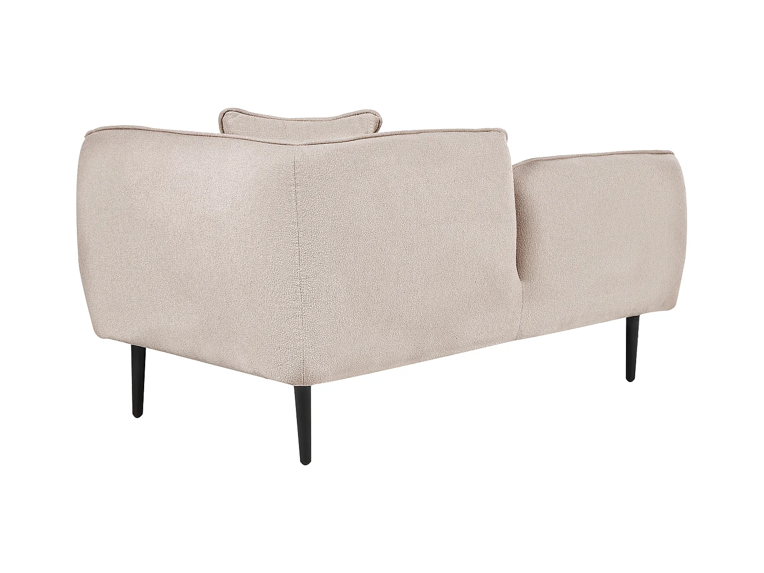 Chaise longue derecho CHEVANNES Bouclé Beige claro