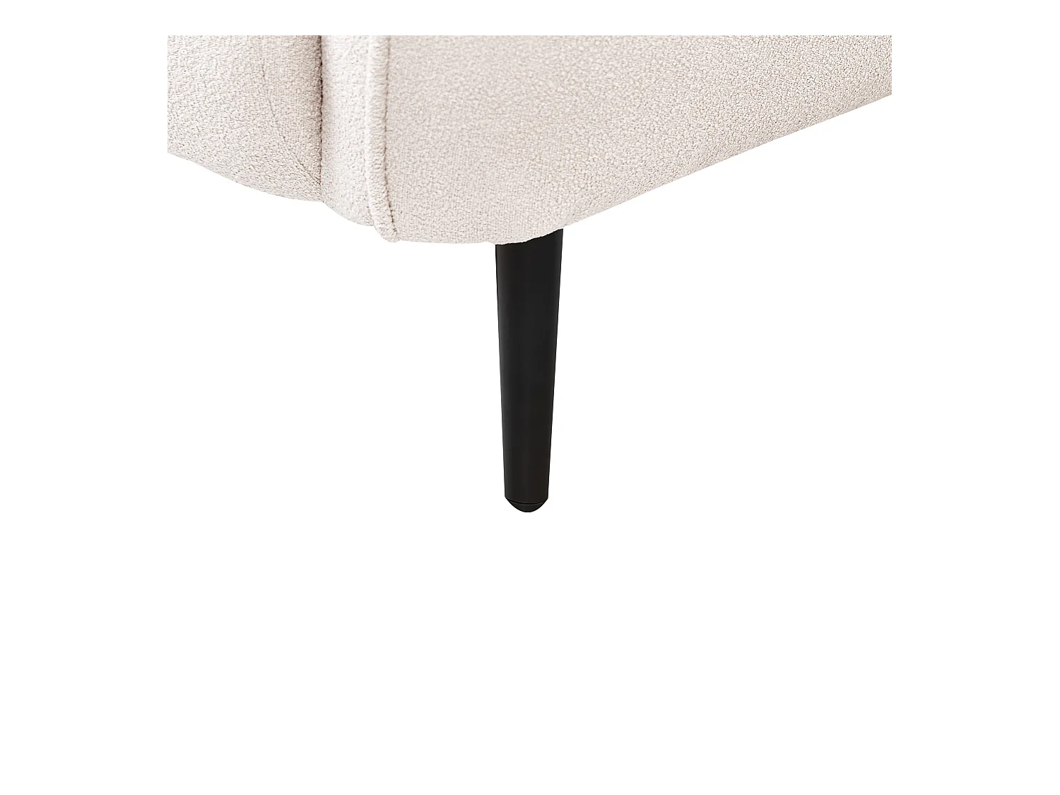 Chaiselongue Bouclé beige rechtsseitig mit Kissen Metallgestell Modern Chevannes