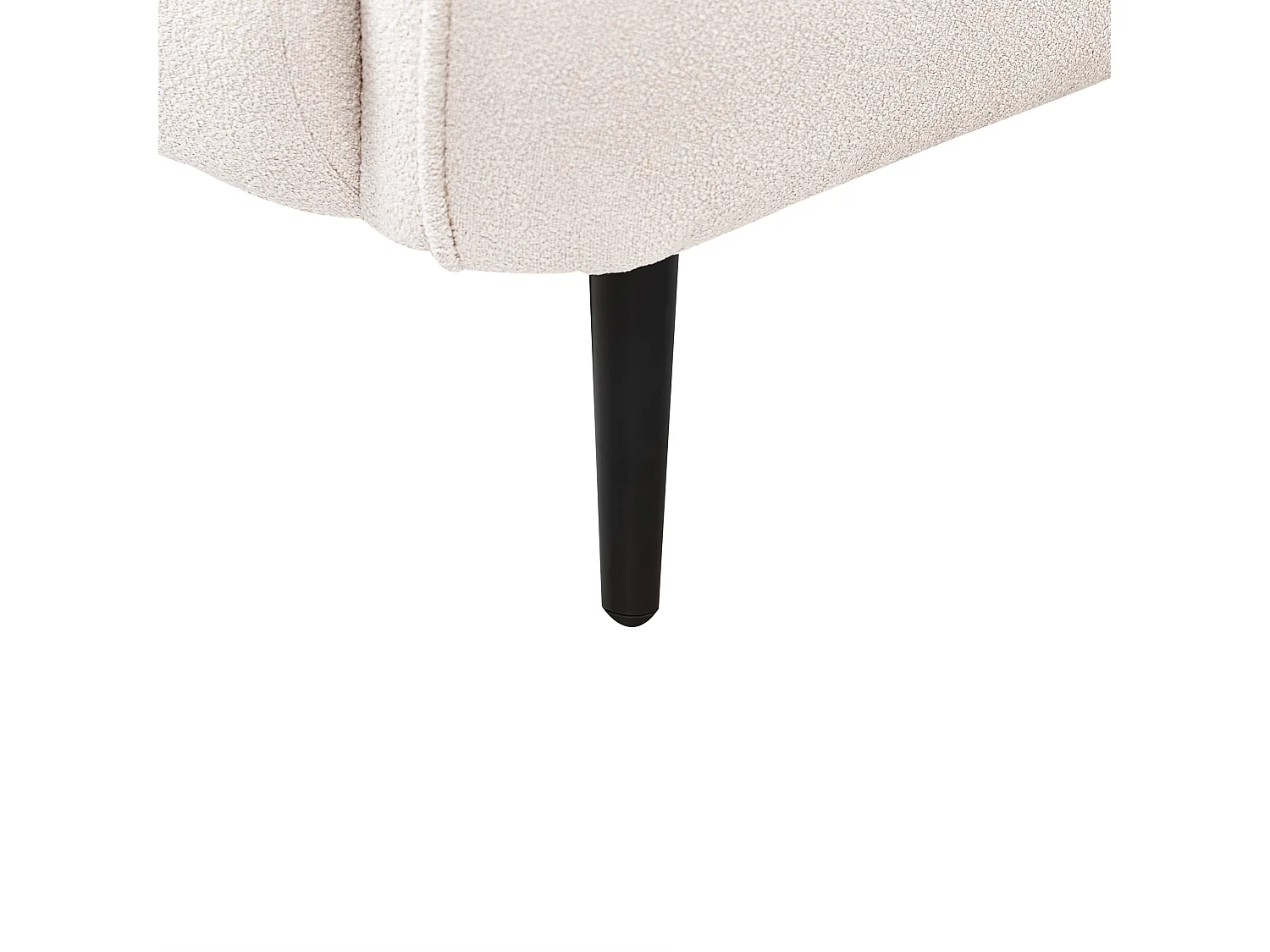 Chaise longue à direita CHEVANNES Bouclé Creme claro