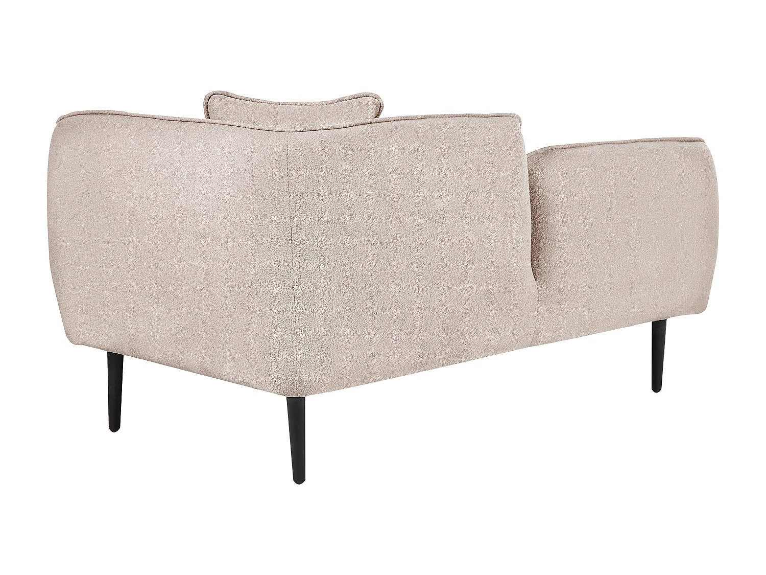 Rechtszijdige chaise longue CHEVANNES Bouclé Lichtbeige