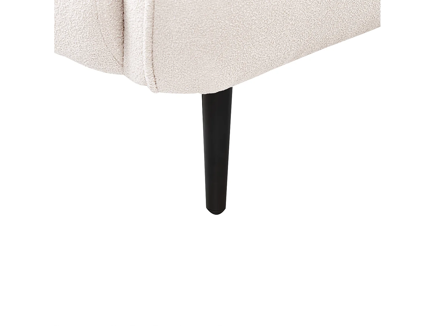 Rechtszijdige chaise longue CHEVANNES Bouclé Lichtbeige