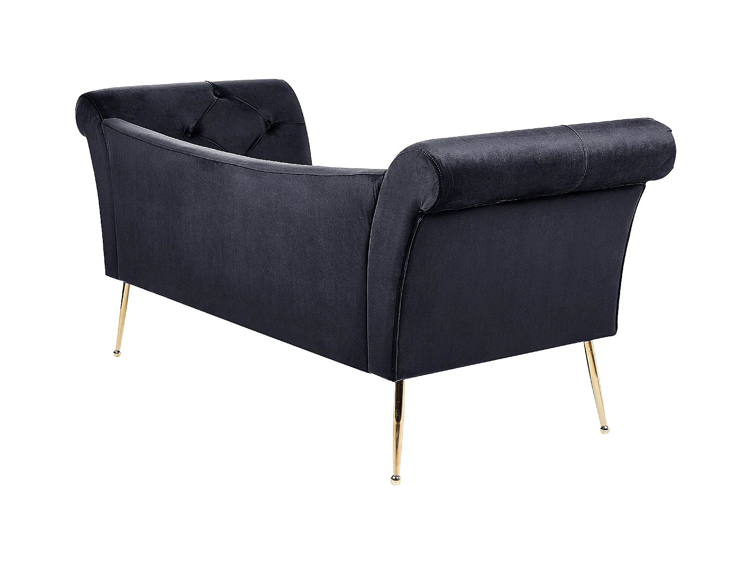 Chaise longue NANTILLY Veludo Preto
