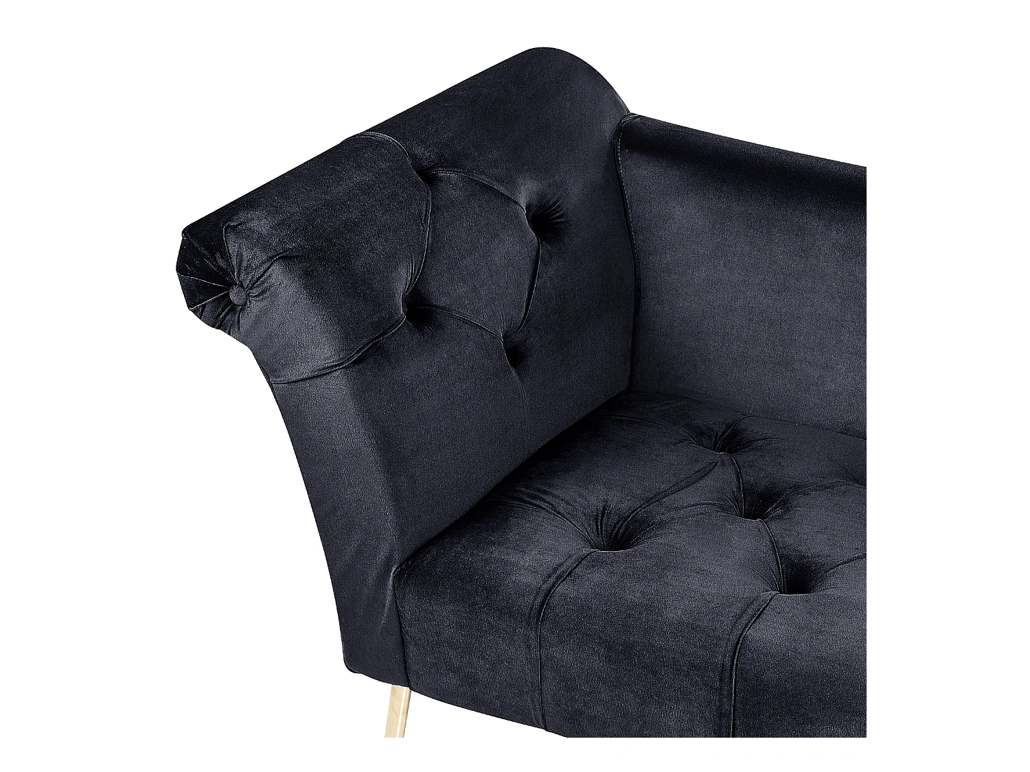 Chaise longue NANTILLY Veludo Preto