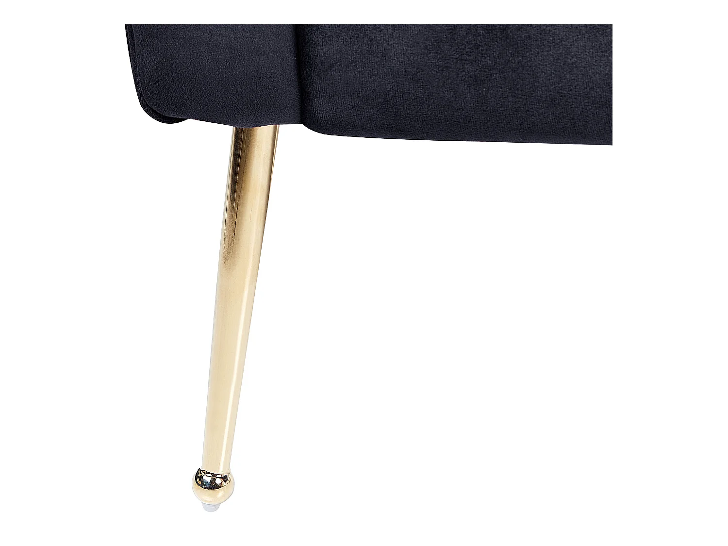 Chaise longue NANTILLY Veludo Preto