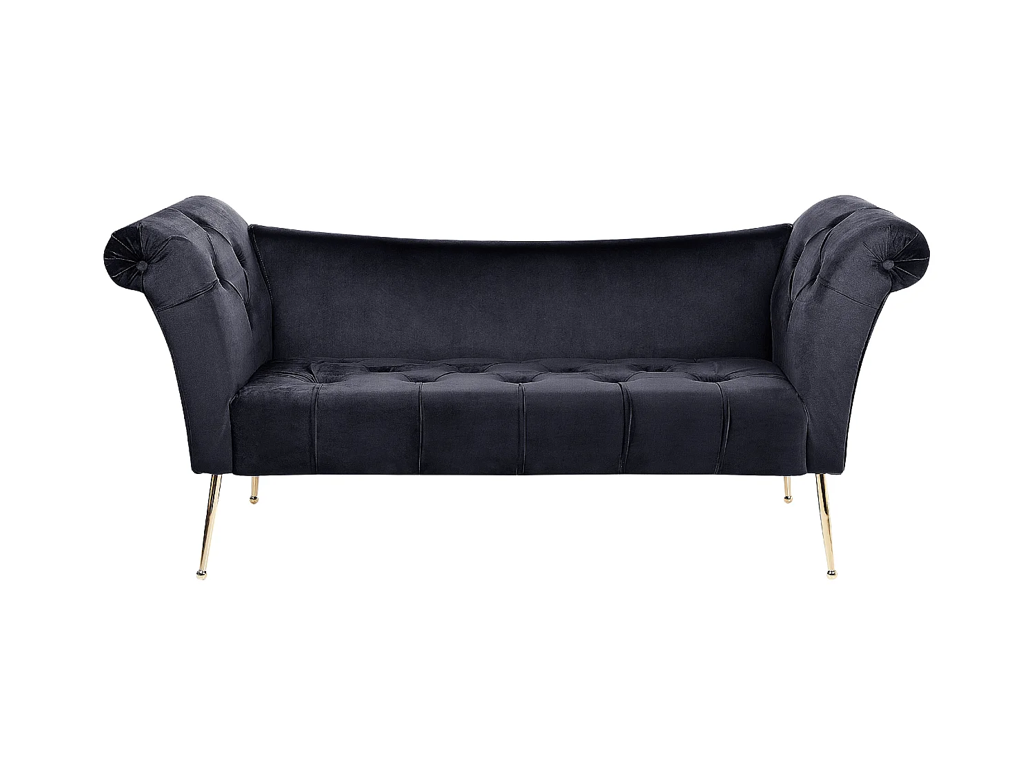 Chaise longue NANTILLY Velours Noir