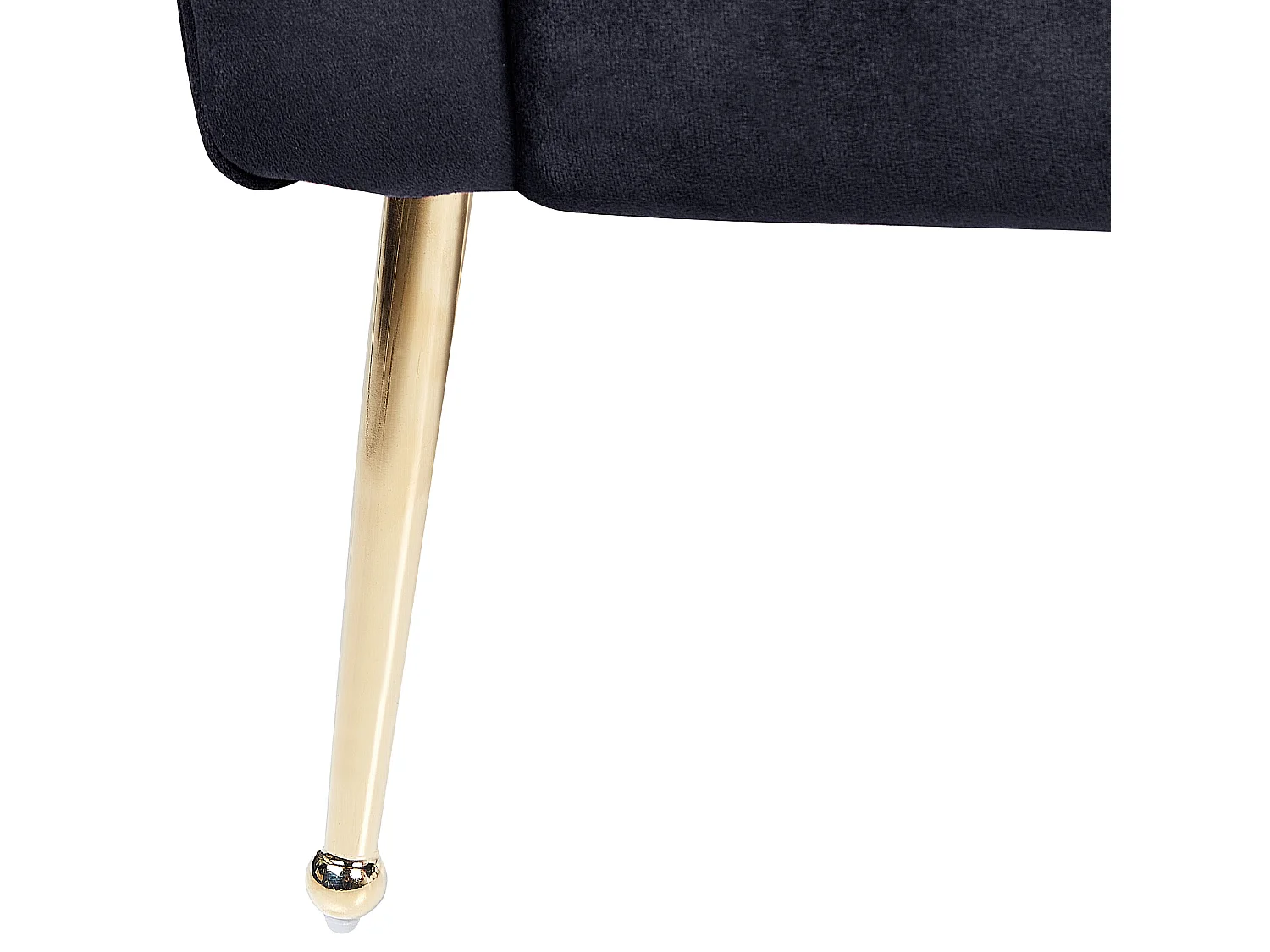 Chaise longue NANTILLY Fluweel Zwart