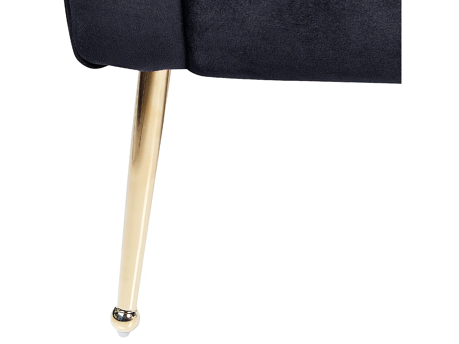 Chaise longue NANTILLY Fluweel Zwart