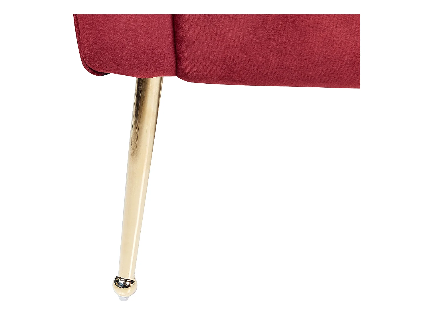 Chaise longue NANTILLY Fluweel Donkerrood