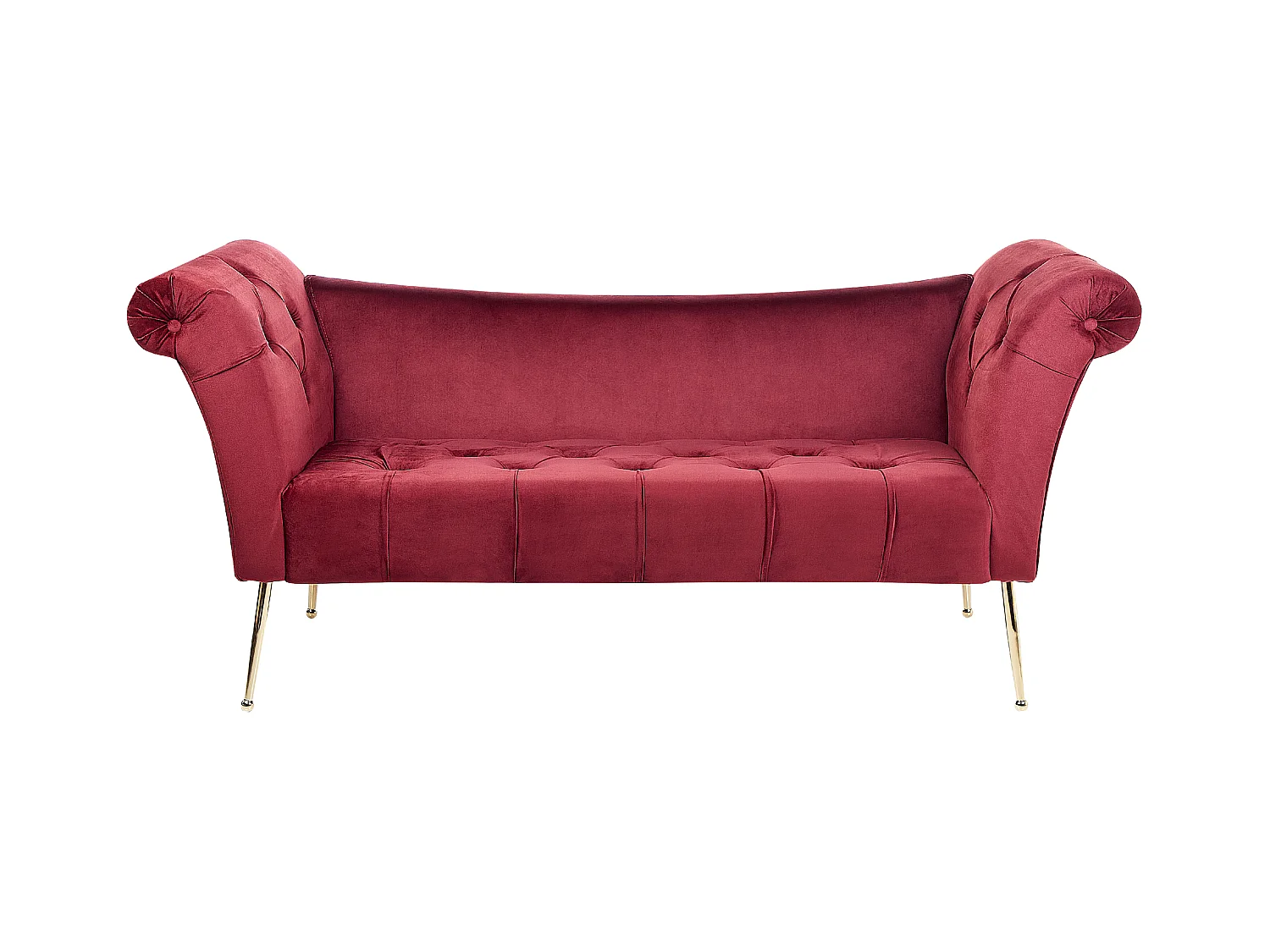 Chaise longue NANTILLY Velours Rouge foncé