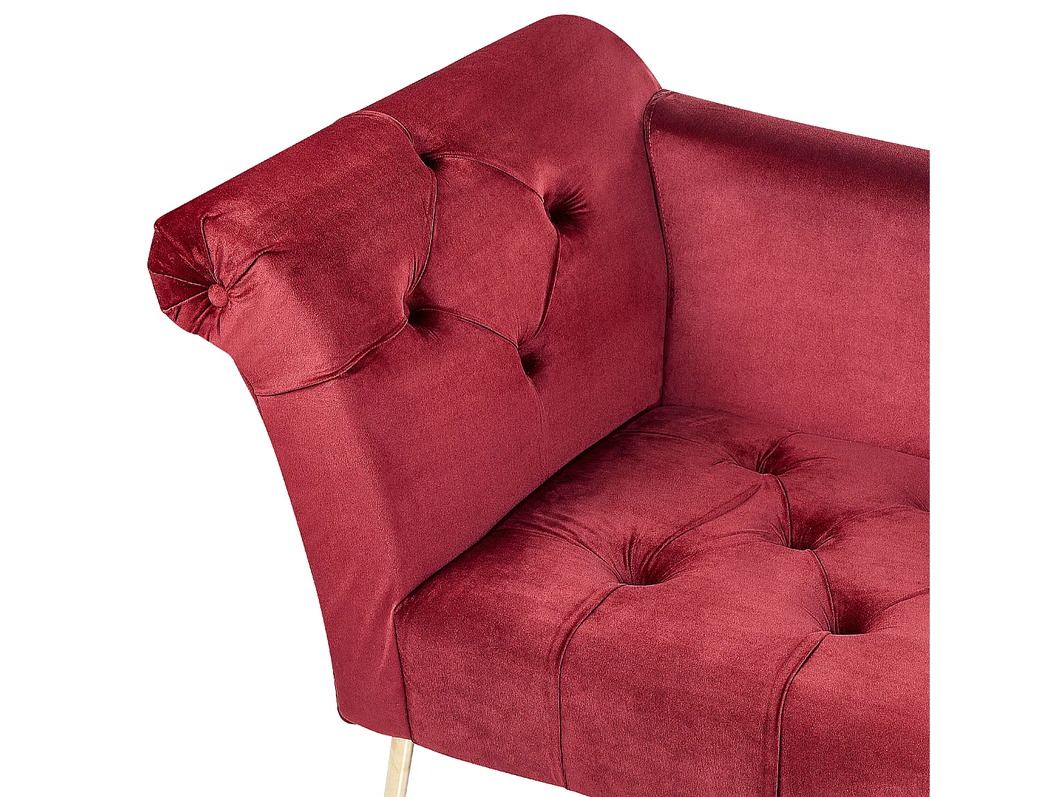 Chaise longue NANTILLY Velours Rouge foncé