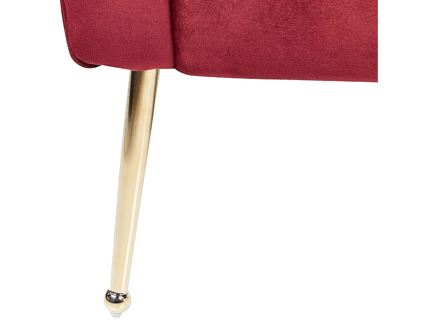 Chaise longue NANTILLY Velours Rouge foncé