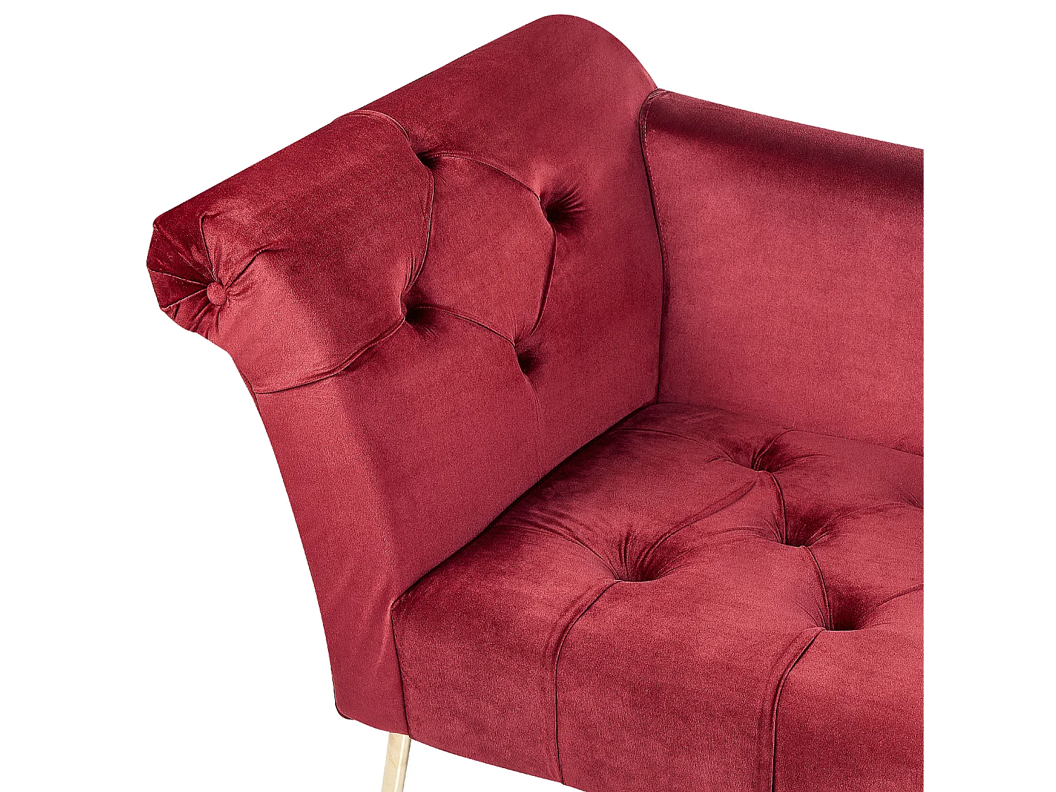 Chaise longue NANTILLY Veludo Vermelho escuro