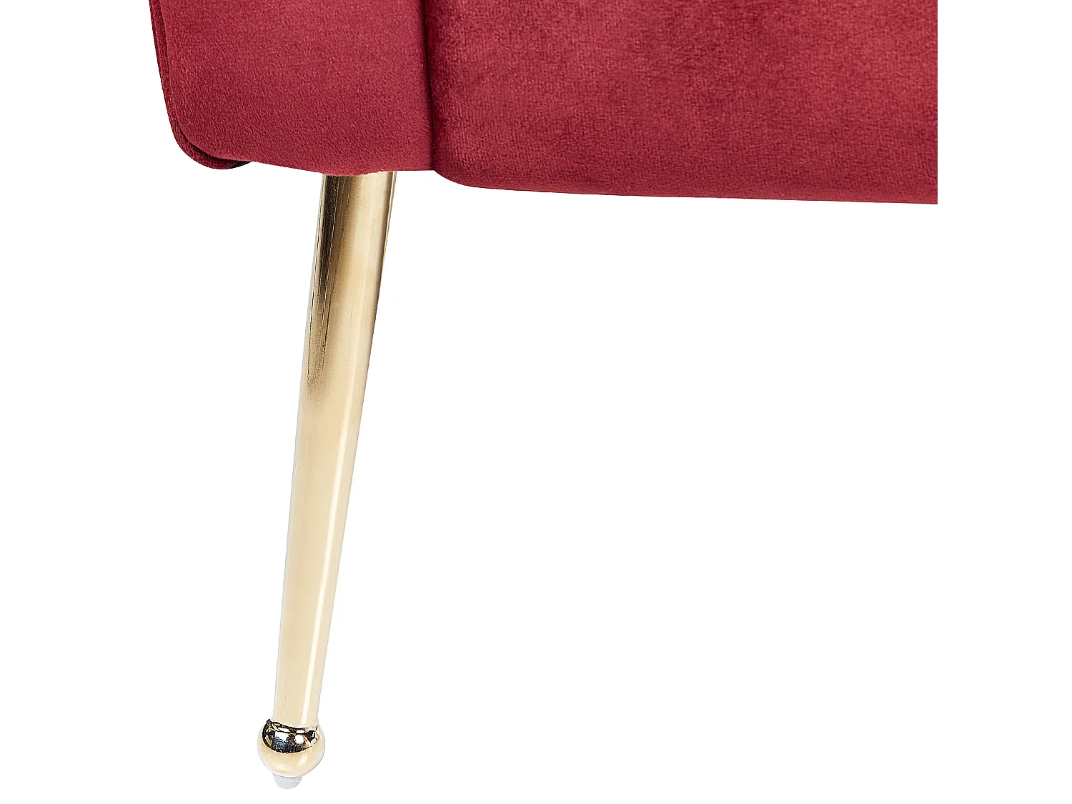 Chaise longue NANTILLY Veludo Vermelho escuro