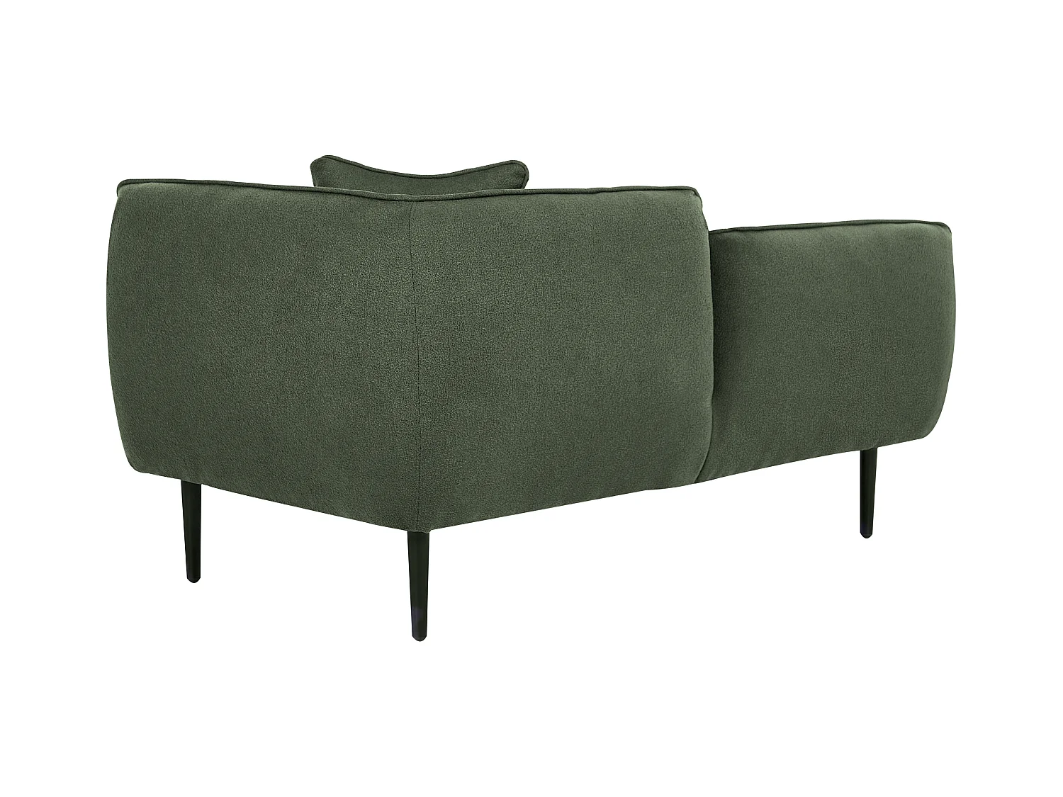 Rechtszijdige chaise longue CHEVANNES Bouclé Donkergroen