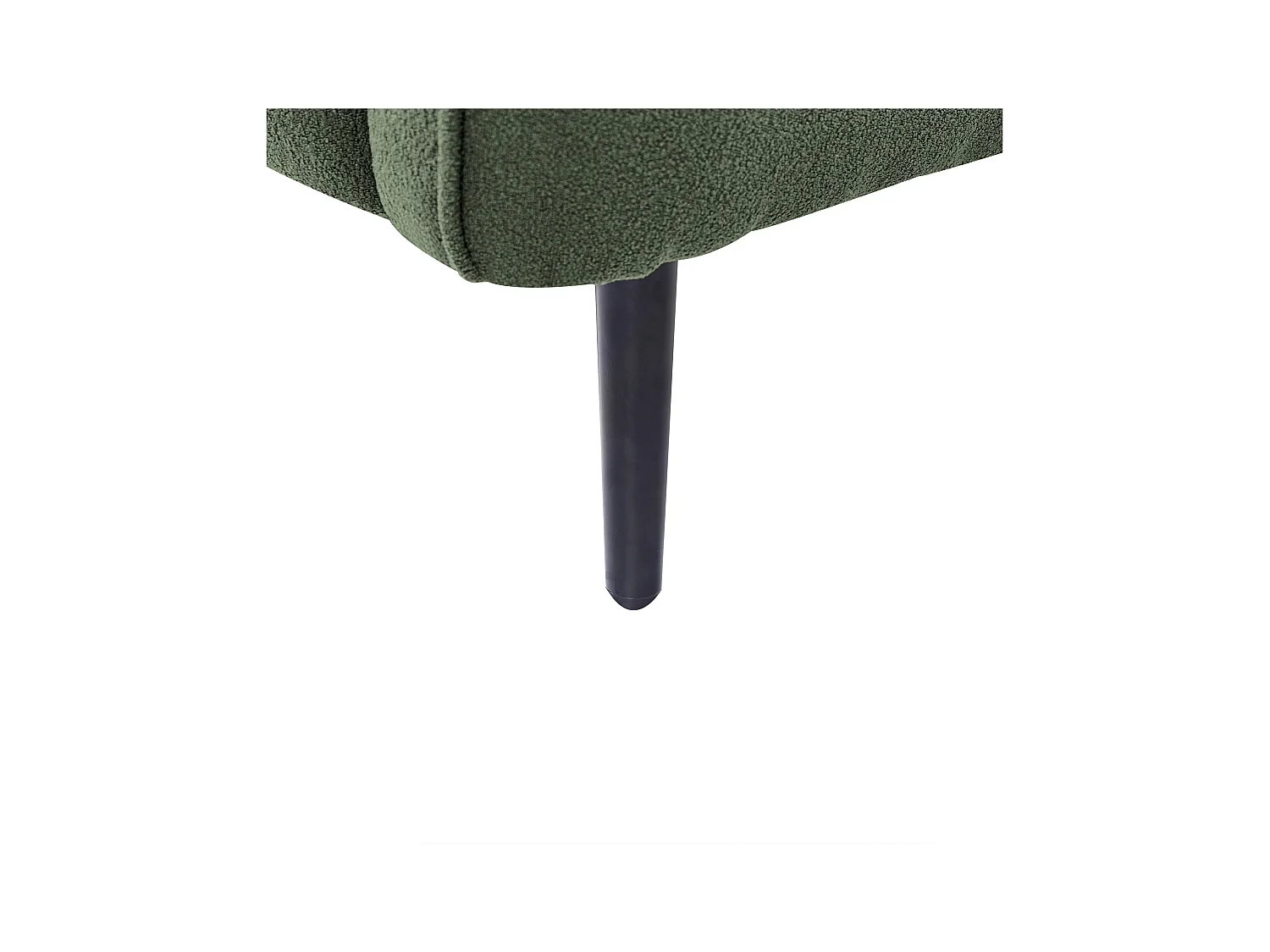 Rechtszijdige chaise longue CHEVANNES Bouclé Donkergroen