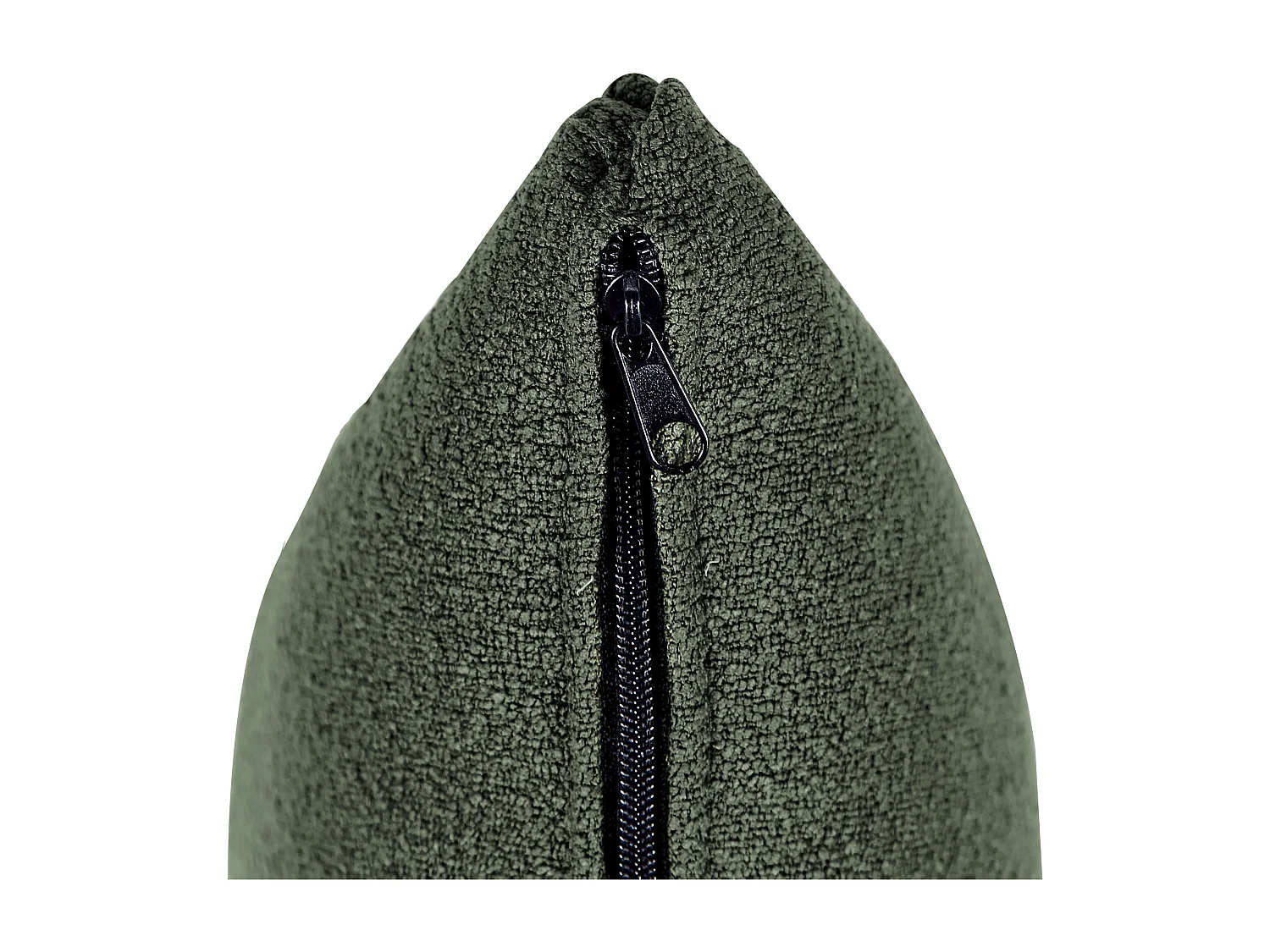 Rechtszijdige chaise longue CHEVANNES Bouclé Donkergroen