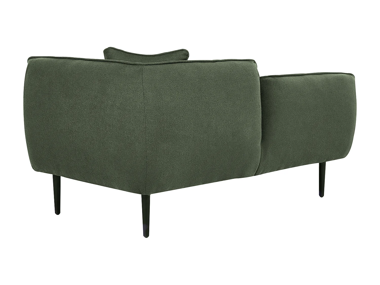 Rechtszijdige chaise longue CHEVANNES Bouclé Donkergroen