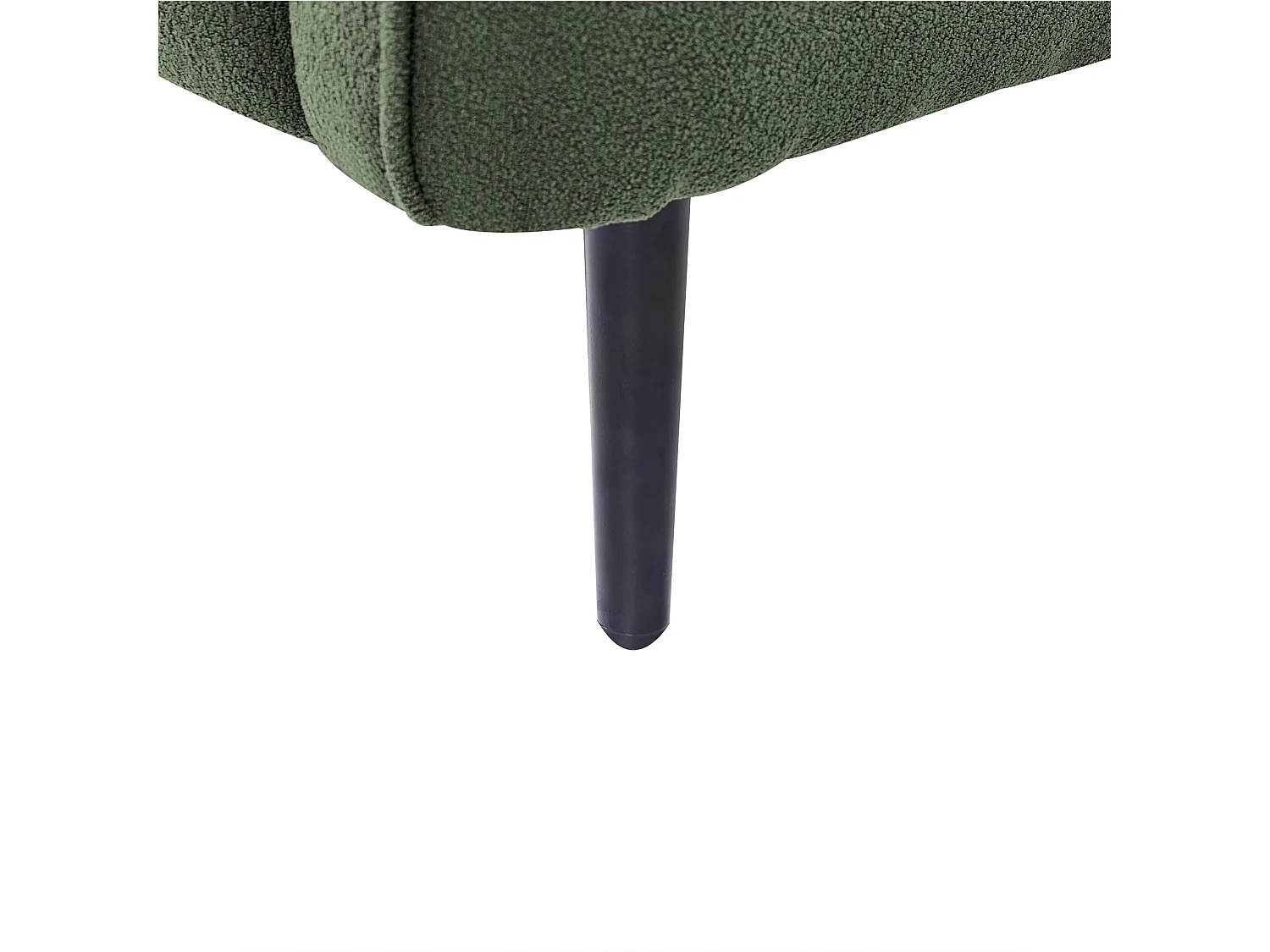 Rechtszijdige chaise longue CHEVANNES Bouclé Donkergroen