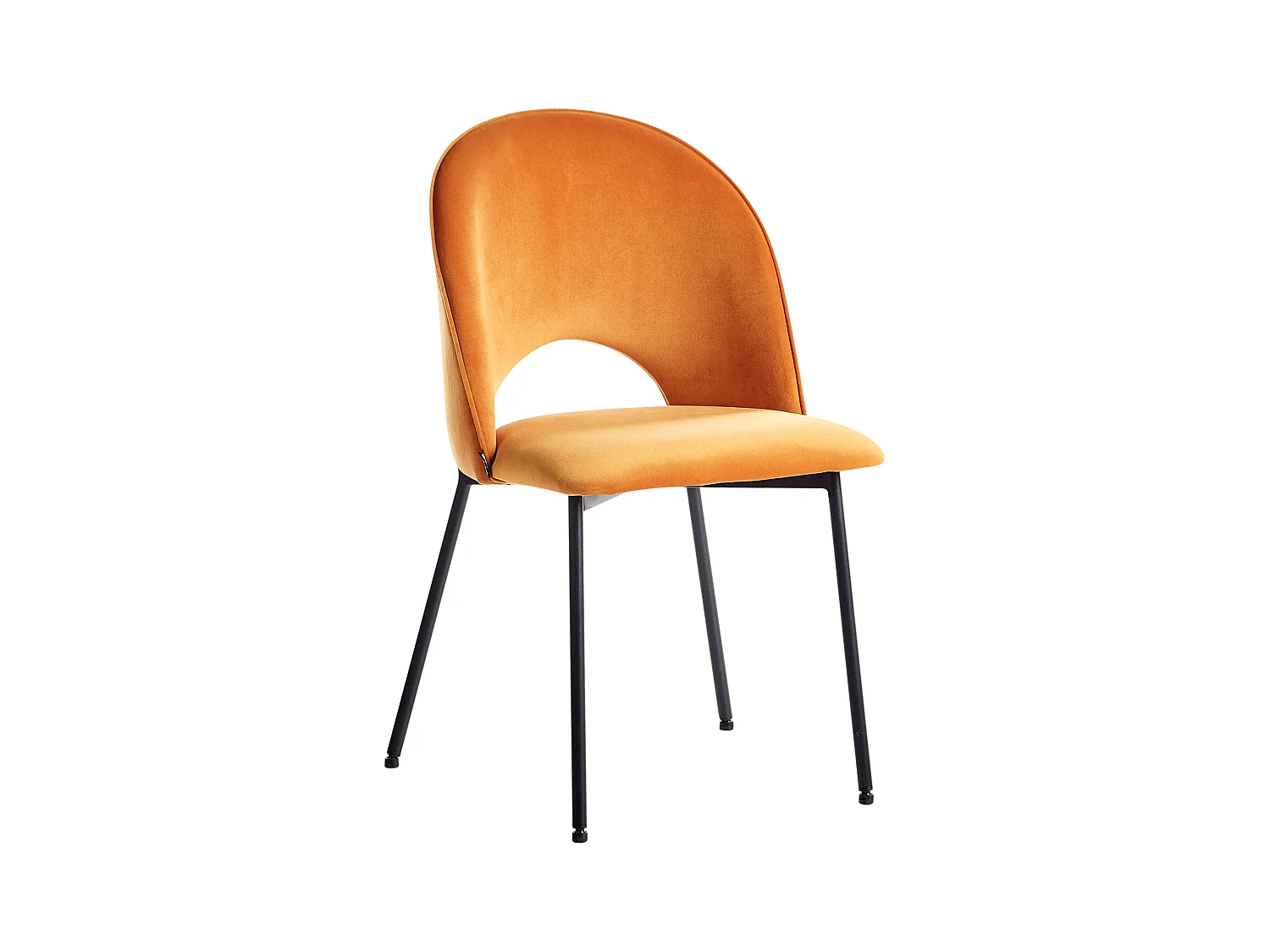 Lot de 2 chaises de salle à manger COVELO Velours Orange