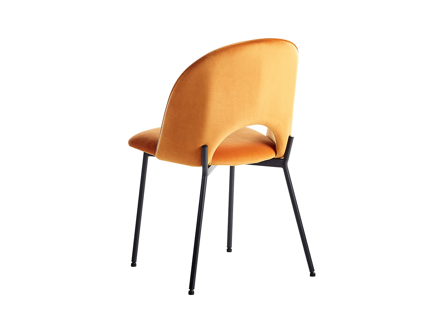 Lot de 2 chaises de salle à manger COVELO Velours Orange