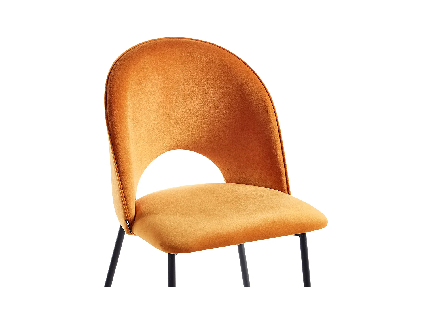 Lot de 2 chaises de salle à manger COVELO Velours Orange