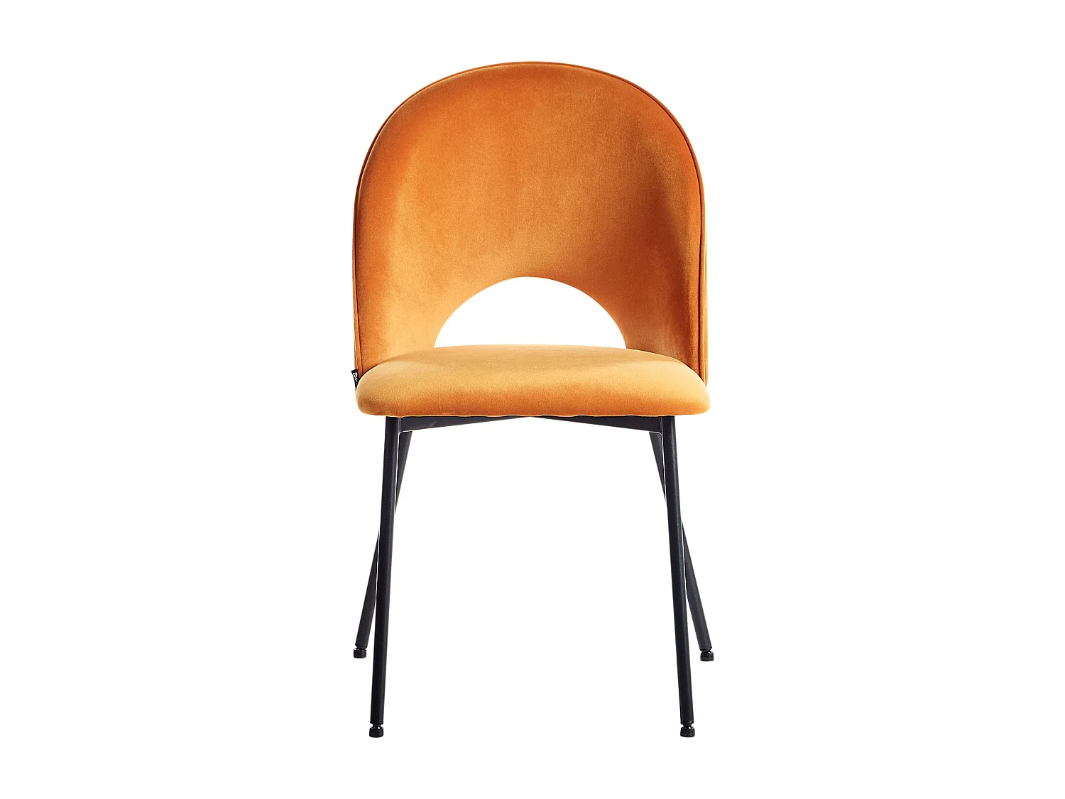 Lot de 2 chaises de salle à manger COVELO Velours Orange