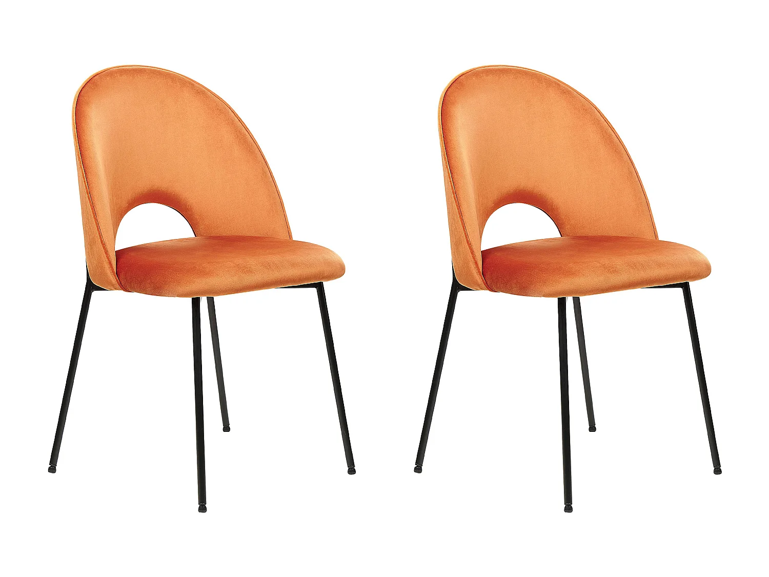 Eetkamerstoel COVELO Fluweel Oranje